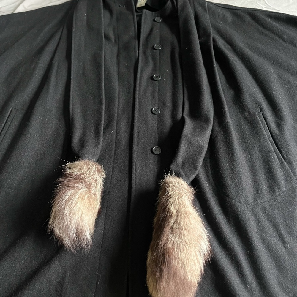 Vintage Black Cape, Wool